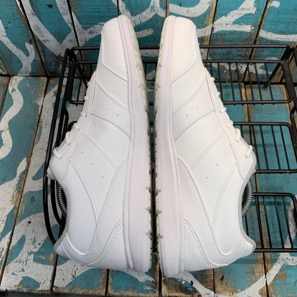 NEW Asics Cheer 8 White/Silver Cheerleader Athletic Shoes Q654Y Womens Size 8 - Picture 8 of 10